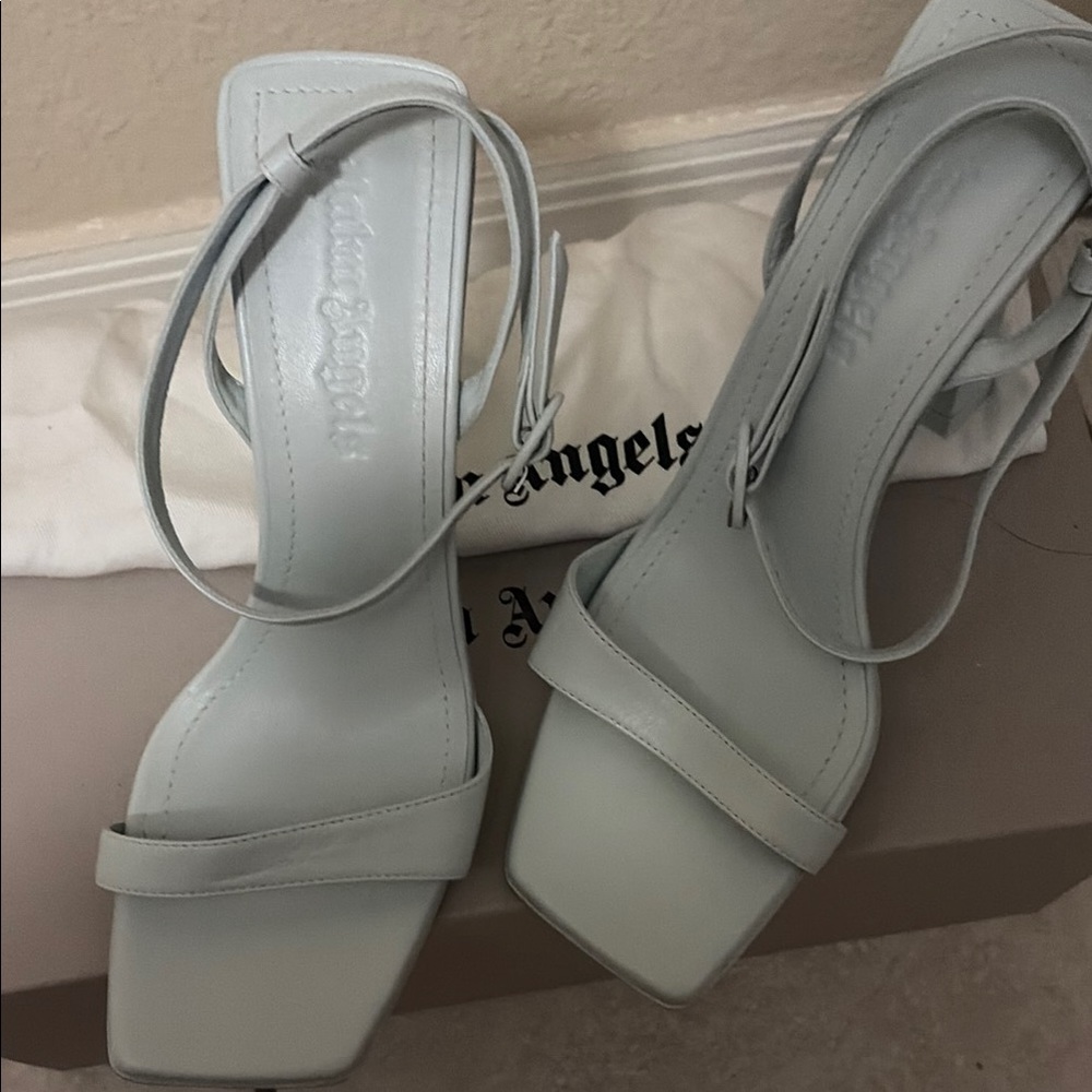 Palm Angels Sky Blue Strappy Sandals - Picture 4 of 4